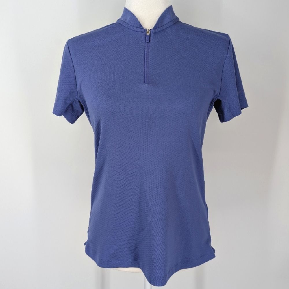 Nike Violet Purple Dri Fit Short Sleeve Blade OLC Golf Polo Shirt Small 1/4 Zip